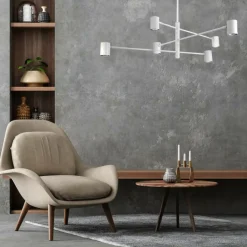 Outlet Stylowa, biała lampa z ruchomymi ramionami LP-731/6P WH z serii SNOW Żyrandole Nowoczesne