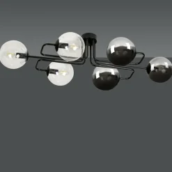 Cheap Stylowa czarna lampa sufitowa z kloszami 834/6A3 | Kaja Oświetlenie Żyrandole Nowoczesne