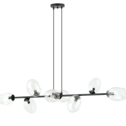 Shop Stylowa, czarna lampa wisząca nad stół 1262/8 z serii PANDORA | Kaja Żyrandole Nowoczesne