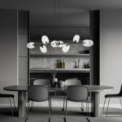 Shop Stylowa, czarna lampa wisząca nad stół 1262/8 z serii PANDORA | Kaja Żyrandole Nowoczesne