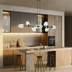 Shop Stylowa, czarna lampa wisząca nad stół 1262/8 z serii PANDORA | Kaja Żyrandole Nowoczesne