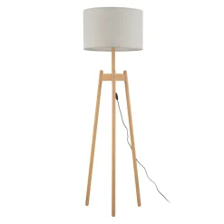 Sklep Kaja Stylowa lampa podłogowa na drewnianych nogach TK 5423 z serii PEREZ