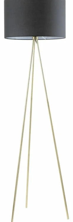 Sklep Kaja Stylowa lampa podłogowa, trójnóg z abażurem ZM A4001-BK z serii CARA