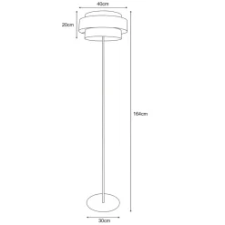 Sklep Kaja Stylowa lampa podłogowa w kolorze czarno-szarym K-5175 z serii ETELA