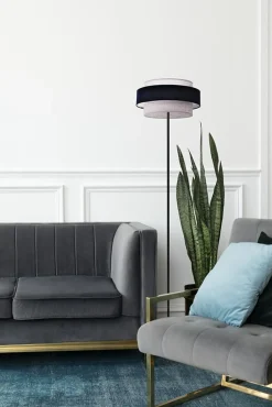 Sklep Kaja Stylowa lampa podłogowa w kolorze czarno-szarym K-5175 z serii ETELA