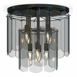 Clearance Stylowa lampa sufitowa, czarna plafoniera MX3523-8M-EBCN NIRA | Kaja Żyrandole Nowoczesne