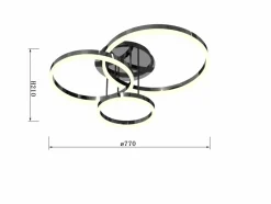 Cheap Stylowa lampa sufitowa, ledowe obręcze WF 9049-405 PERPIGNON | Kaja Żyrandole Nowoczesne