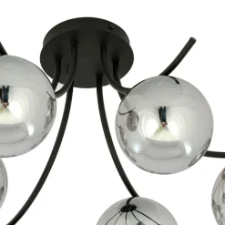 Best Sale Stylowa lampa sufitowa z grafitowymi kloszami 1110/6 BOSTON | Kaja Żyrandole Nowoczesne