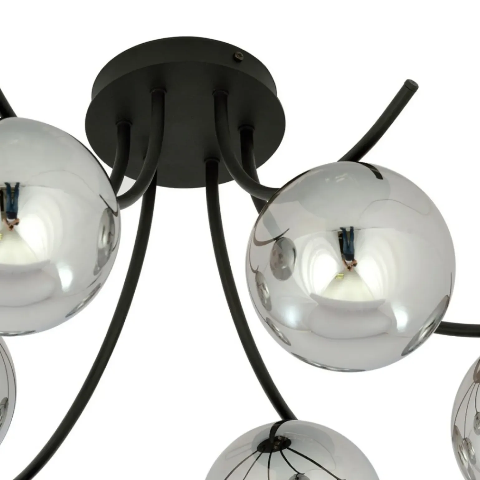 Best Sale Stylowa lampa sufitowa z grafitowymi kloszami 1110/6 BOSTON | Kaja Żyrandole Nowoczesne