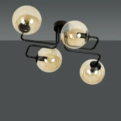 Online Stylowa lampa sufitowa z 4 miodowymi kloszami 833/4 | Kaja Oświetlenie Żyrandole Nowoczesne