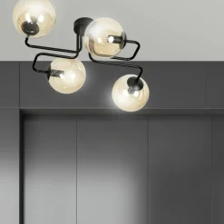 Online Stylowa lampa sufitowa z 4 miodowymi kloszami 833/4 | Kaja Oświetlenie Żyrandole Nowoczesne