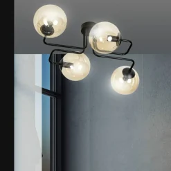 Online Stylowa lampa sufitowa z 4 miodowymi kloszami 833/4 | Kaja Oświetlenie Żyrandole Nowoczesne