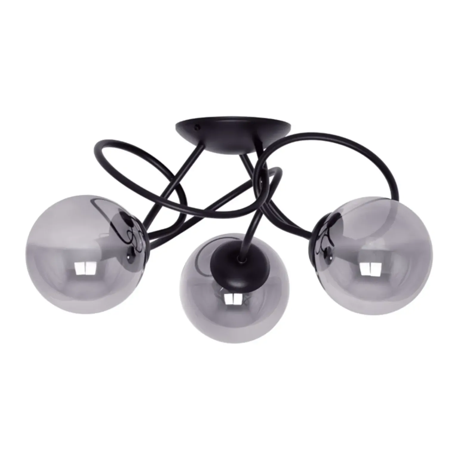 Flash Sale Stylowa lampa sufitowa z grafitowymi kloszami K-5116 z serii RUBI Żyrandole Nowoczesne
