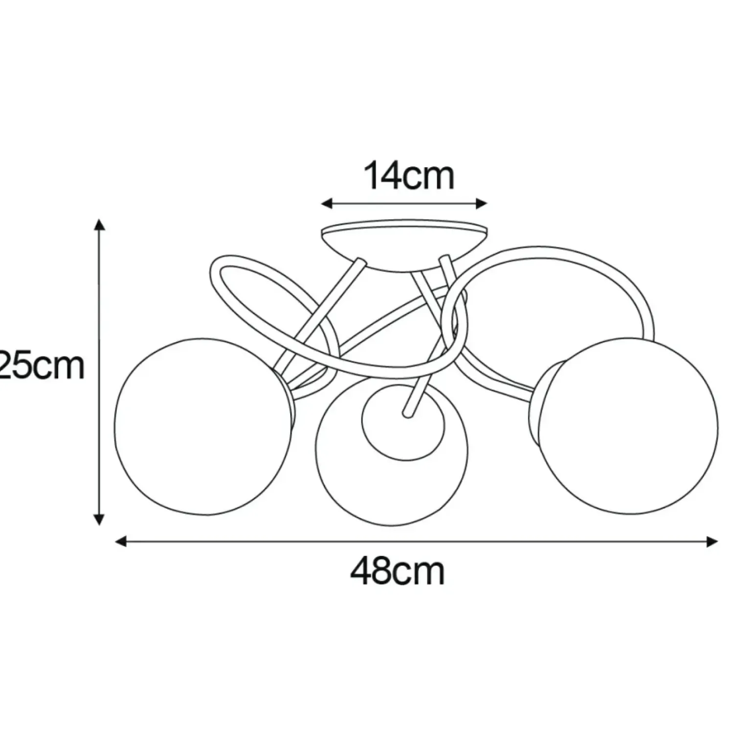 Flash Sale Stylowa lampa sufitowa z grafitowymi kloszami K-5116 z serii RUBI Żyrandole Nowoczesne