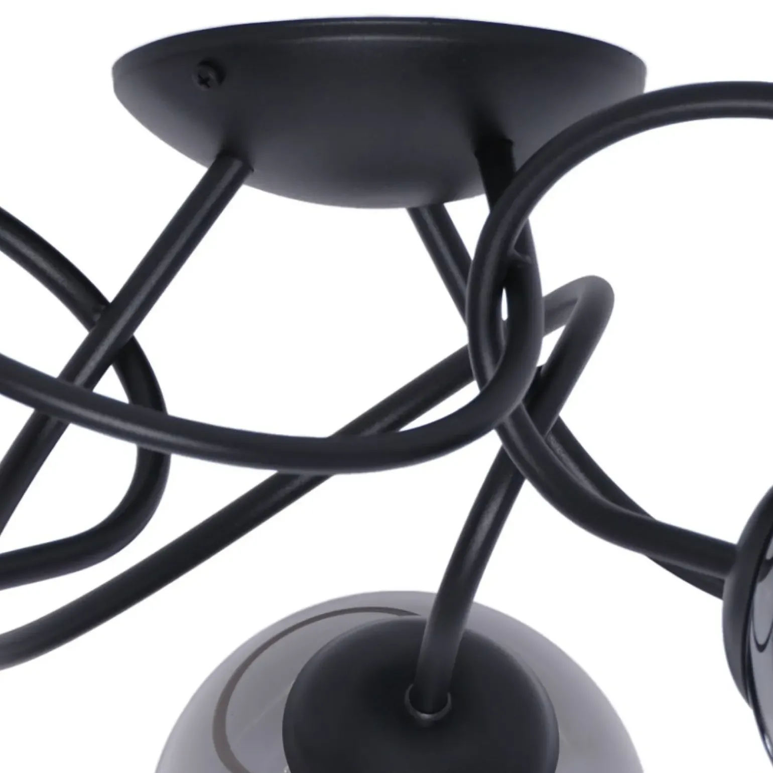 Flash Sale Stylowa lampa sufitowa z grafitowymi kloszami K-5116 z serii RUBI Żyrandole Nowoczesne