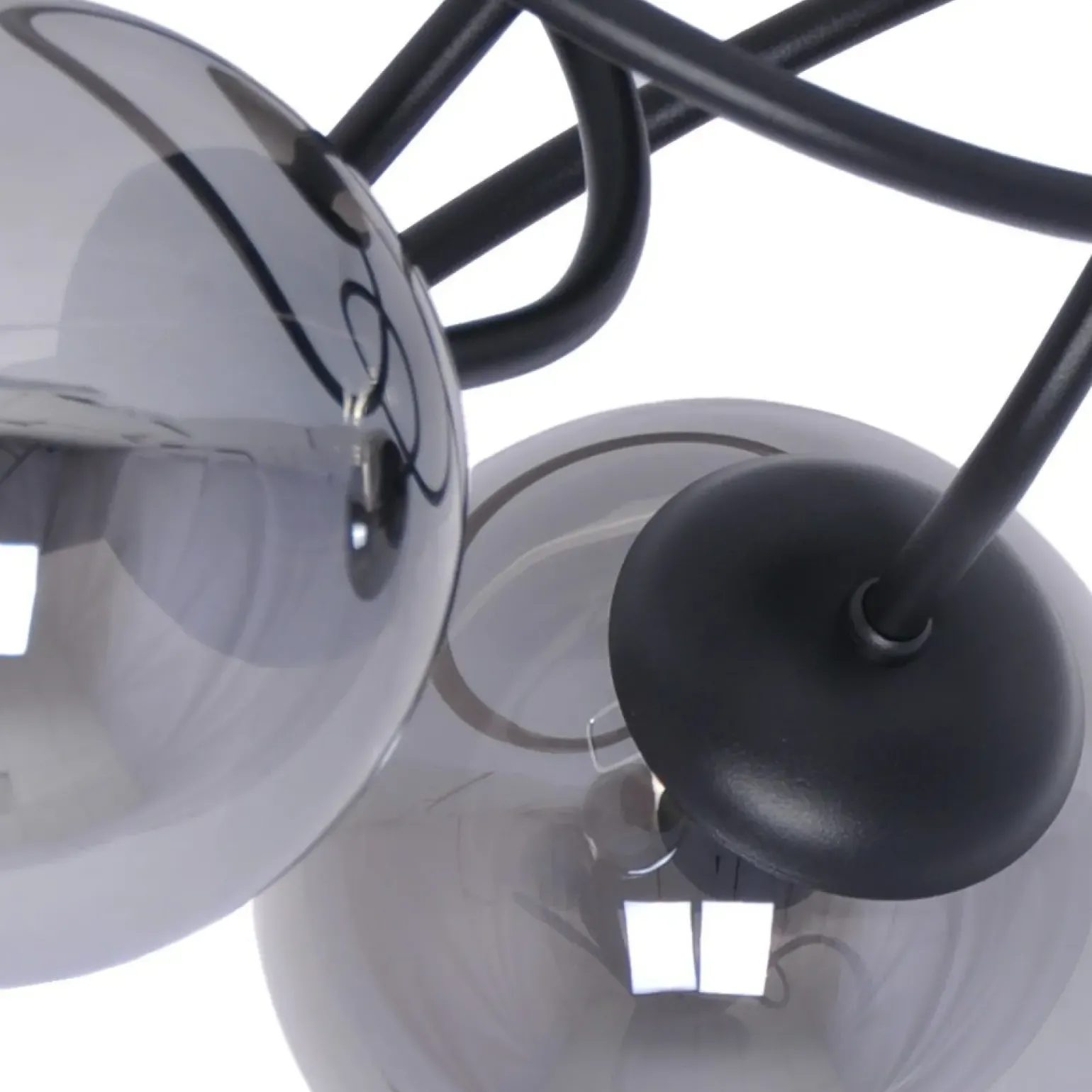 Flash Sale Stylowa lampa sufitowa z grafitowymi kloszami K-5116 z serii RUBI Żyrandole Nowoczesne