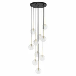 Store Stylowa lampa wisząca, 10 kulistych kloszy TK 5944 NILOS | Kaja Żyrandole Nowoczesne