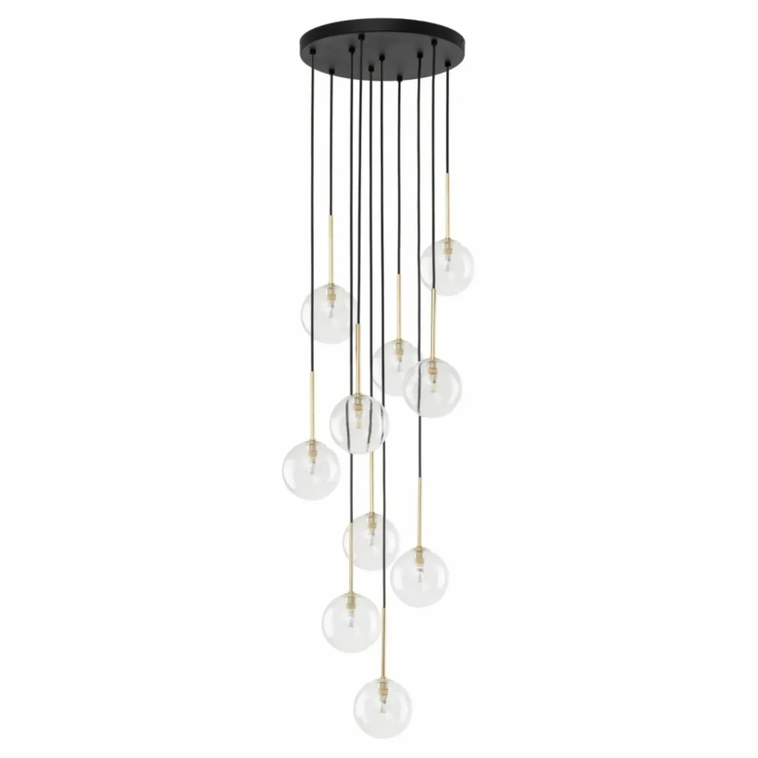 Store Stylowa lampa wisząca, 10 kulistych kloszy TK 5944 NILOS | Kaja Żyrandole Nowoczesne