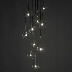 Store Stylowa lampa wisząca, 10 kulistych kloszy TK 5944 NILOS | Kaja Żyrandole Nowoczesne