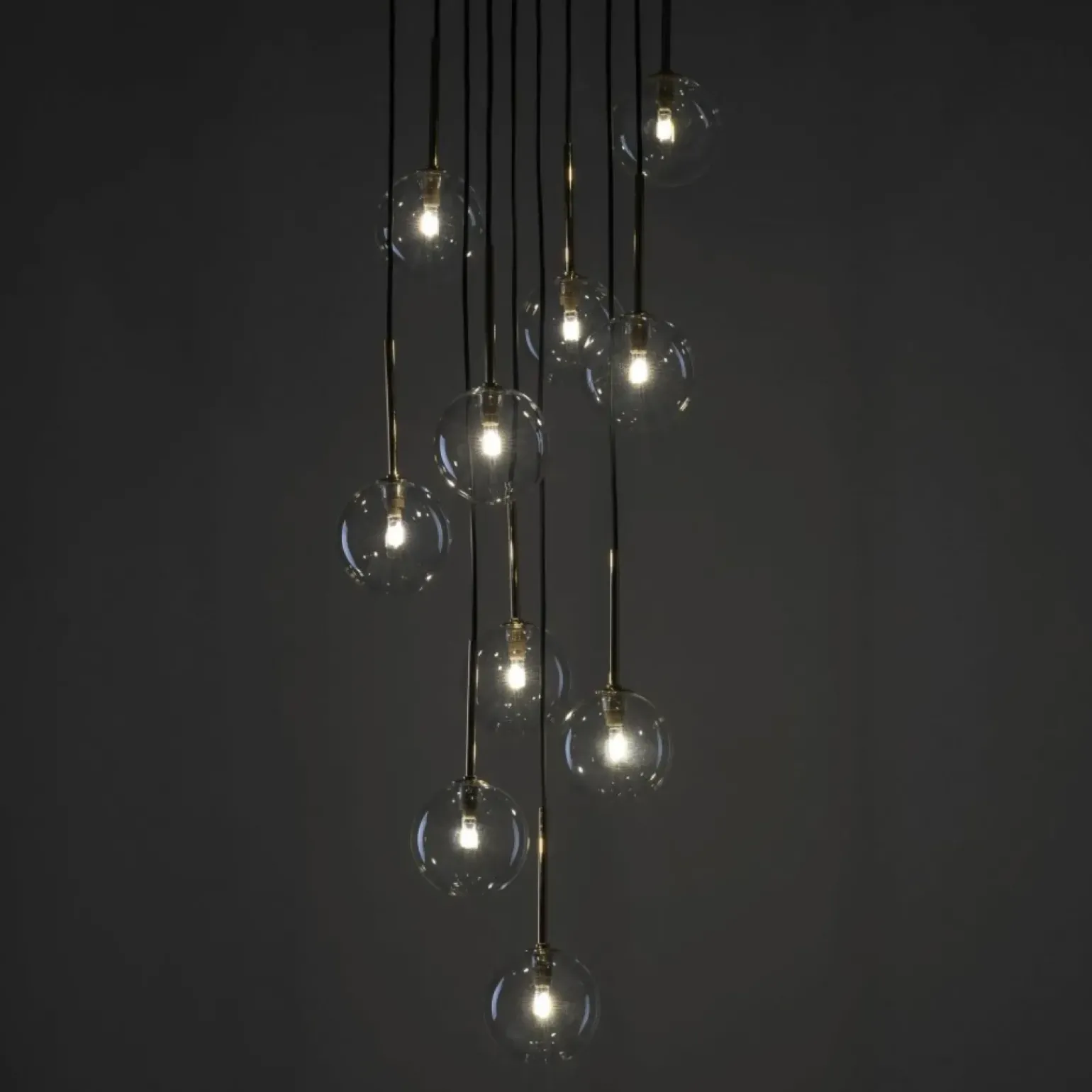 Store Stylowa lampa wisząca, 10 kulistych kloszy TK 5944 NILOS | Kaja Żyrandole Nowoczesne