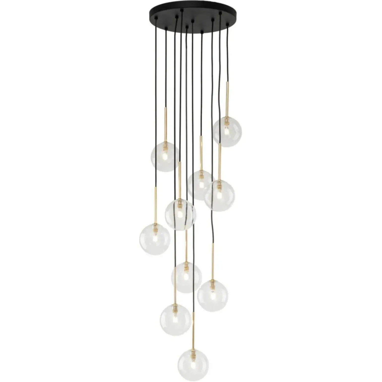 Store Stylowa lampa wisząca, 10 kulistych kloszy TK 5944 NILOS | Kaja Żyrandole Nowoczesne
