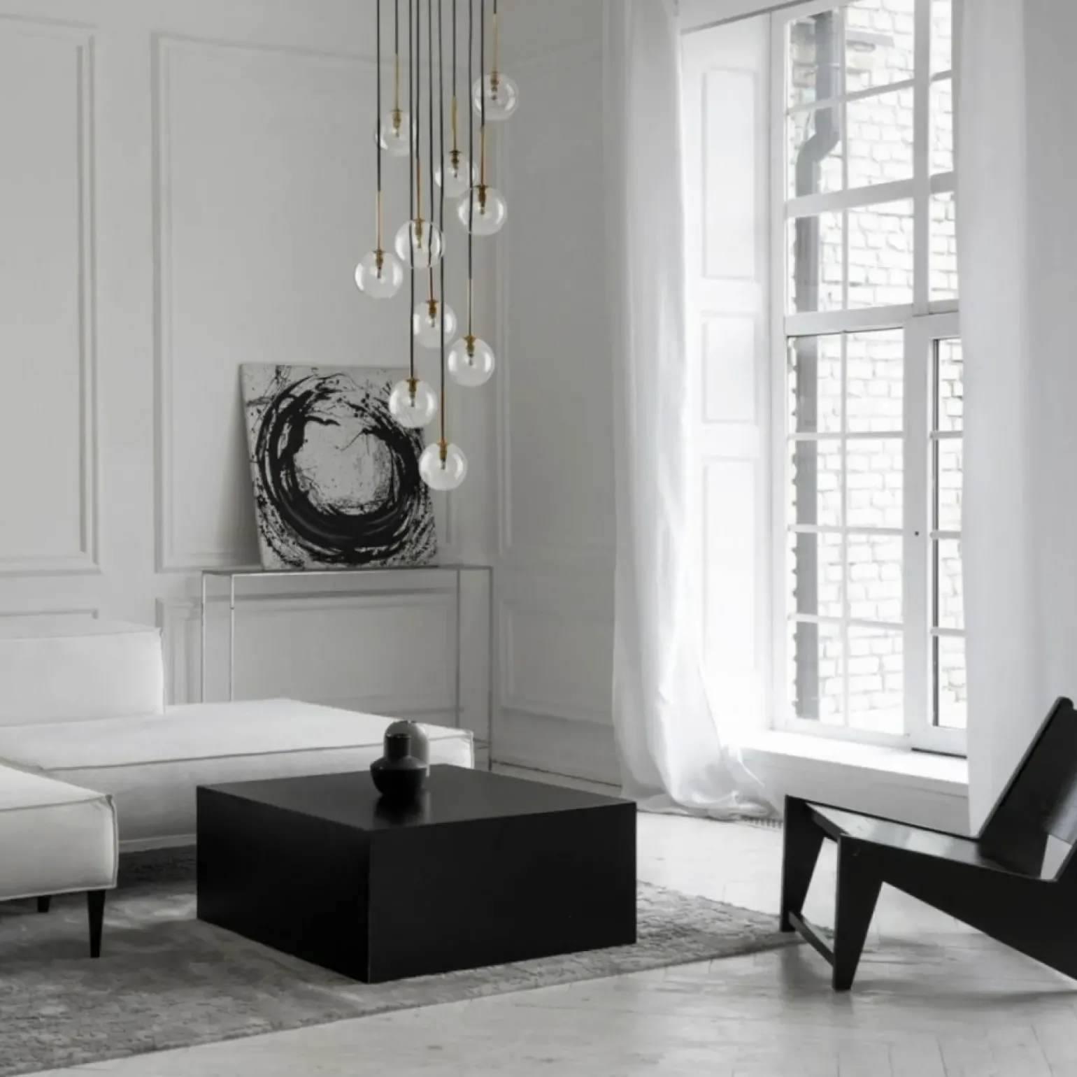 Store Stylowa lampa wisząca, 10 kulistych kloszy TK 5944 NILOS | Kaja Żyrandole Nowoczesne