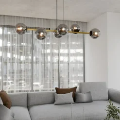 Store Stylowa lampa wisząca do jadalni, nad stół 1237/6 z serii GRAVITY Żyrandole Nowoczesne