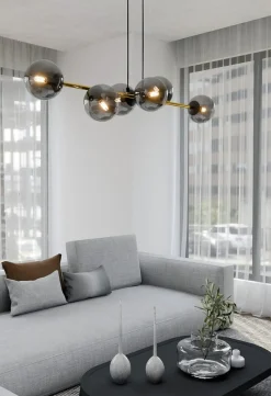 Store Stylowa lampa wisząca do jadalni, nad stół 1237/6 z serii GRAVITY Żyrandole Nowoczesne