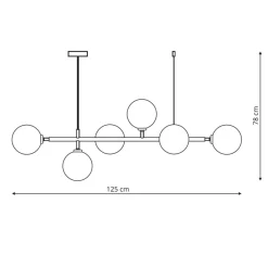 Clearance Stylowa lampa wisząca do jadalni LP-005/6P WH ALISA | Kaja Oświetlenie Żyrandole Nowoczesne