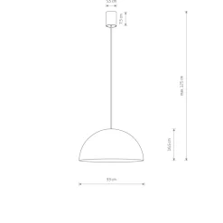 Sale Stylowa lampa wisząca do kuchni ⌀33cm 10701 HEMISPHERE | Kaja Żyrandole Nowoczesne