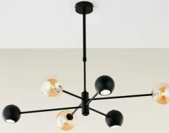 Store Stylowa lampa wisząca do sypialni JUP 1993 MO6 CZ BU MOKA | Kaja Żyrandole Nowoczesne