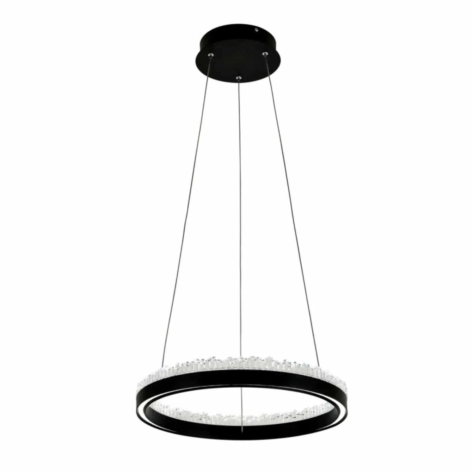 New Stylowa lampa wisząca LED z kryształkami PD2304400R-MB REGI | Kaja Żyrandole Nowoczesne