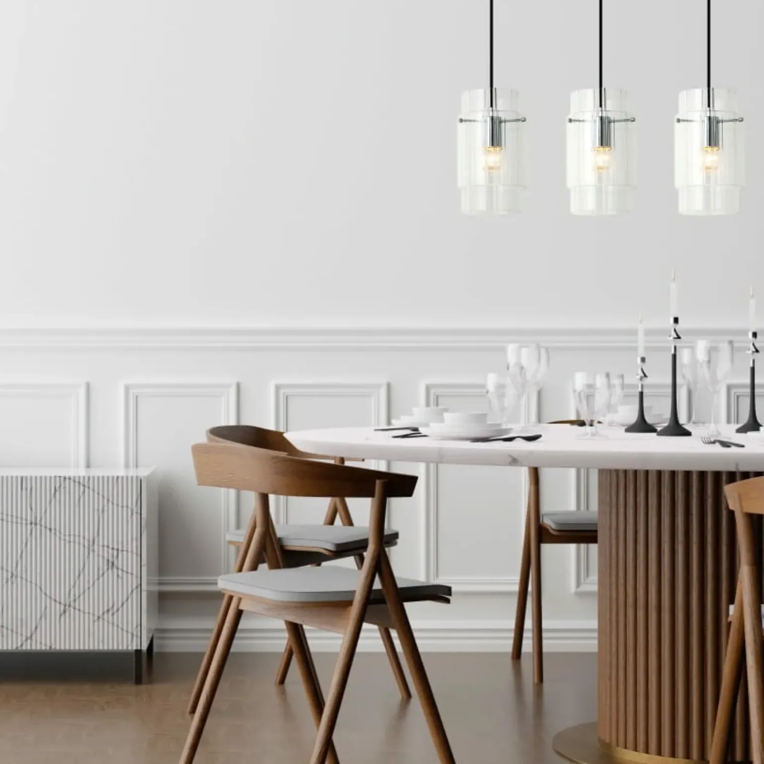 Best Sale Stylowa lampa wisząca na listwie, nad stół LP-707/3L z serii SAVONA Żyrandole Nowoczesne