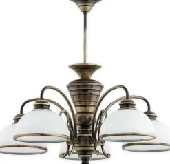 Sklep Kaja Stylowa lampa wisząca, pięć kloszy O3175 W5 PAT z serii LAMBDA | Kaja