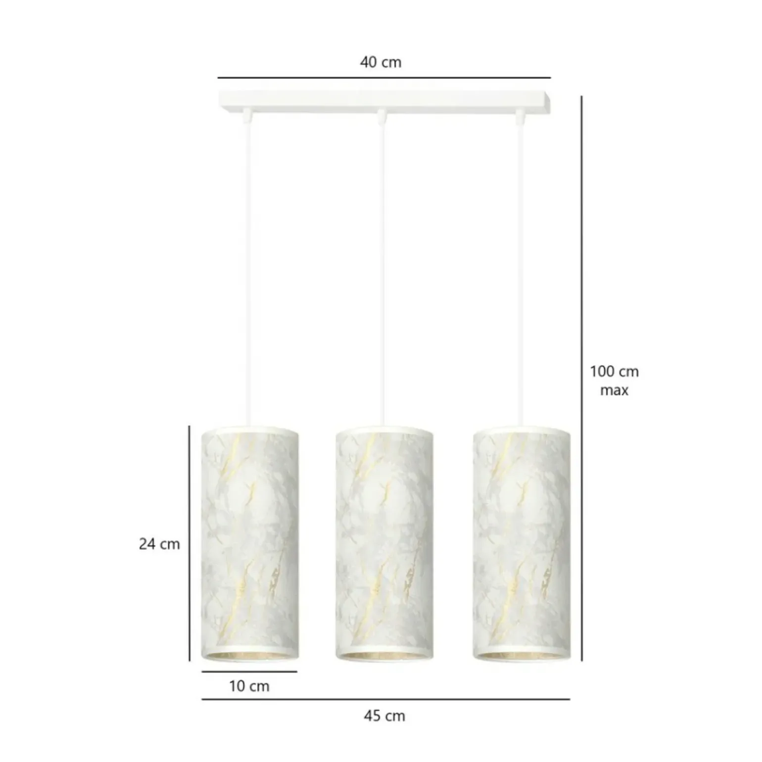 Cheap Stylowa lampa wisząca, wzór marmuru 1057/3 KARLI | Kaja Oświetlenie Żyrandole Nowoczesne