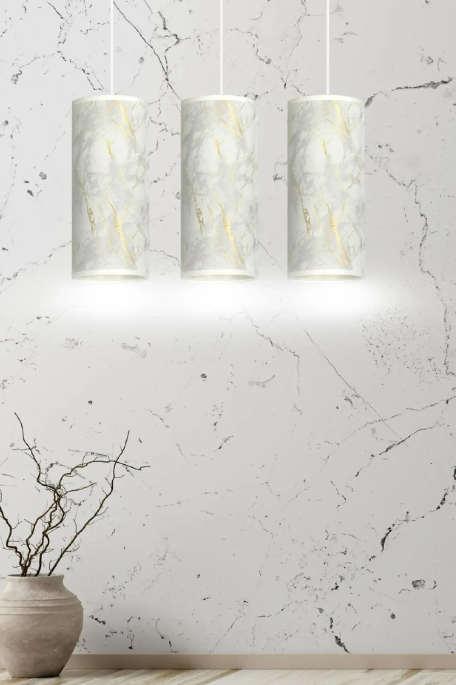 Cheap Stylowa lampa wisząca, wzór marmuru 1057/3 KARLI | Kaja Oświetlenie Żyrandole Nowoczesne