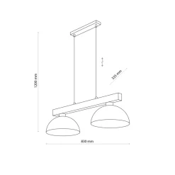 Best Stylowa lampa wisząca z dodatkiem drewna TK 4713 z serii OSLO | Kaja Żyrandole Nowoczesne