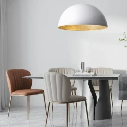 Store Stylowa lampa wisząca z dużym kloszem SIG 30133 z serii SFERA 70 B/ZŁ Żyrandole Nowoczesne