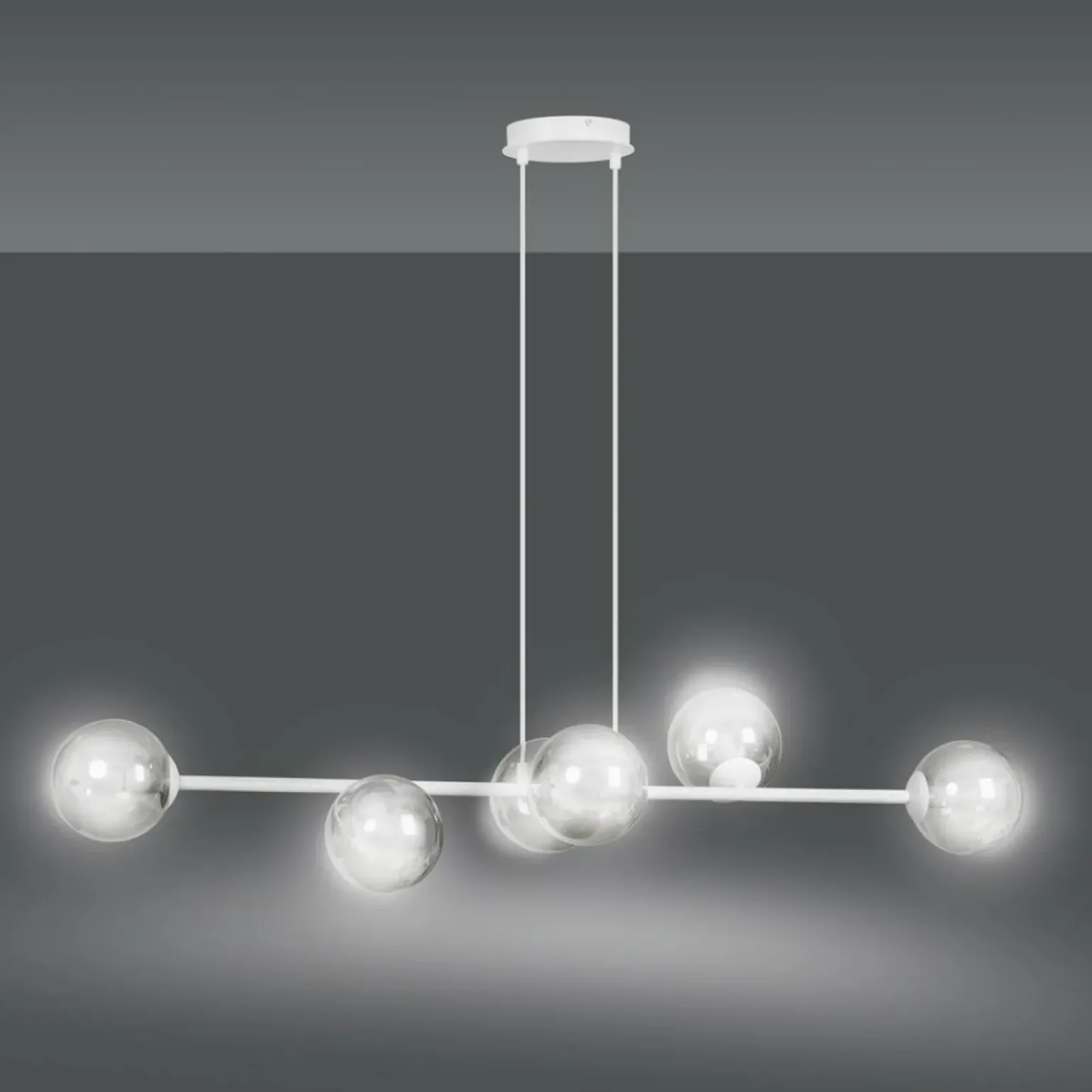 Best Sale Stylowa lampa wisząca z kloszami do salonu 878/6 | Kaja Oświetlenie Żyrandole Nowoczesne