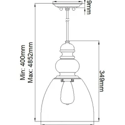 Sklep Kaja Stylowa lampa wisząca z kloszem DL-MATRIMONIO-1P z serii MATRIMONIO