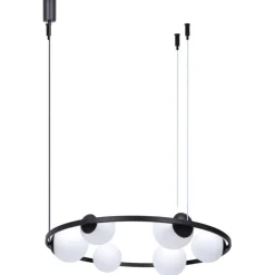 New Stylowa lampa wisząca z kloszami w dwóch rozmiarach 5007 z serii ORBIT Żyrandole Nowoczesne