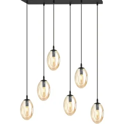 New Stylowa lampa wisząca z ozdobnymi kloszami 1267/6 z serii ASTRAL Żyrandole Nowoczesne