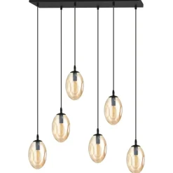 New Stylowa lampa wisząca z ozdobnymi kloszami 1267/6 z serii ASTRAL Żyrandole Nowoczesne