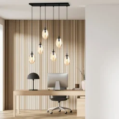 New Stylowa lampa wisząca z ozdobnymi kloszami 1267/6 z serii ASTRAL Żyrandole Nowoczesne