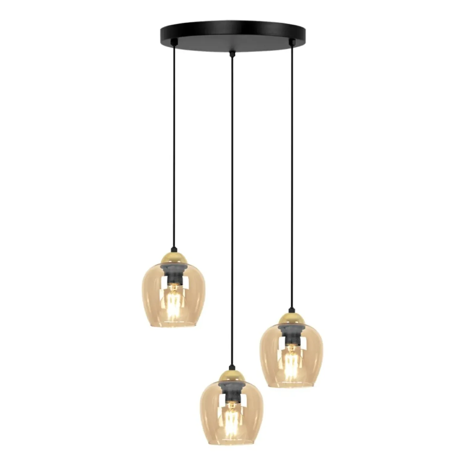 Hot Stylowa lampa wisząca ze złotymi elementami K-5606 z serii TULA Żyrandole Nowoczesne