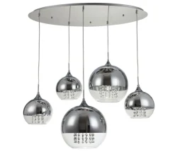 Outlet Stylowa lampa z okrągłymi kloszami P140-PL-170-5-N FERMI | Kaja Żyrandole Nowoczesne