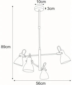Store Stylowa lampa z ruchomymi reflektorami K-8107 KANTI | Kaja Oświetlenie Żyrandole Nowoczesne