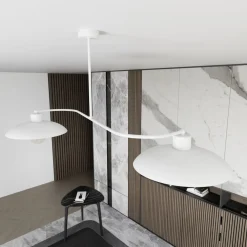 Sklep Kaja Stylowa lampa z szerokimi kloszami 1354/2 FOSTER 2 WHITE | Kaja