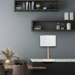 Sklep Kaja Stylowa lampka nocna z abażurem LP-0304/2T WH FOGO | Kaja Oświetlenie