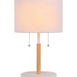 Sklep Kaja Stylowa lampka nocna z abażurem LP-0304/2T WH FOGO | Kaja Oświetlenie